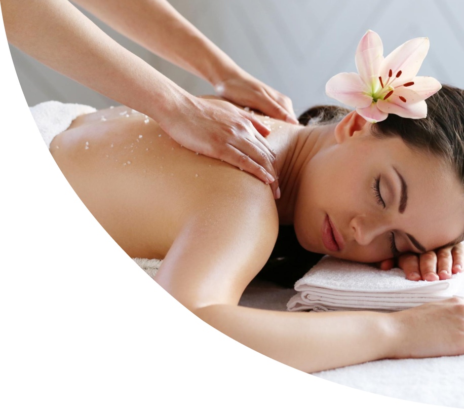 girl relaxing with massage